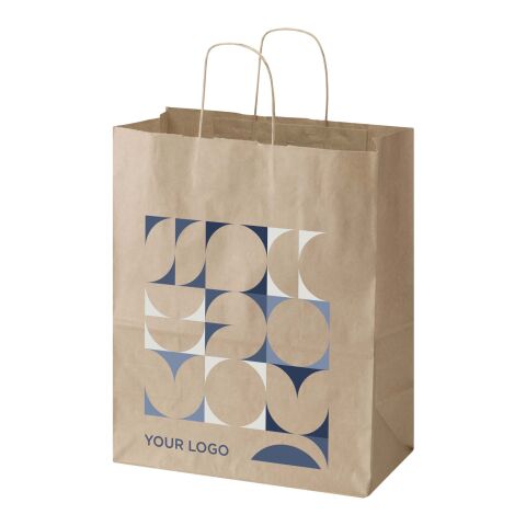 Kraft papperspåse 80–90 g/m2 med tvinnade handtag– 25 x 15 x 32 cm Kraftbrun | Inget reklamtryck | Inte tillgängligt | Inte tillgängligt