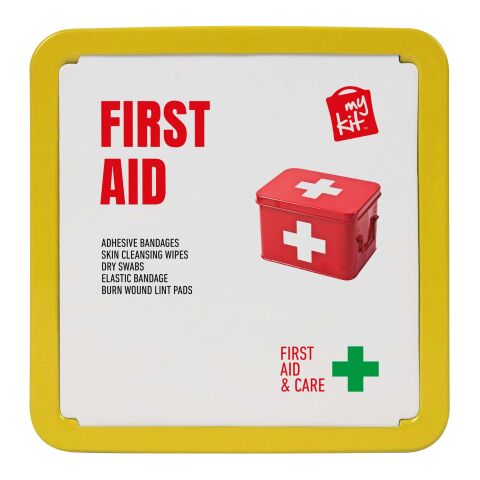 MyKit första hjälpen-kit i plåtburk Gul | Inget reklamtryck