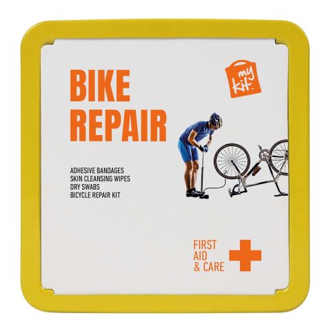 MyKit cykelreparationskit i plåtburk Gul | Inget reklamtryck