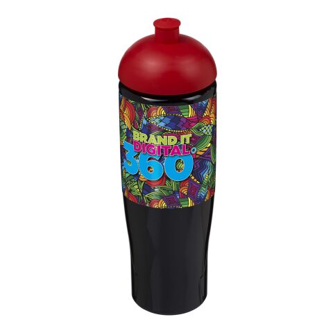 H2O Tempo® 700 ml sportflaska med kupollock Svart-Röd | Inget reklamtryck | Inte tillgängligt | Inte tillgängligt