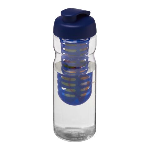 H2O Base® 650 ml sportflaska med uppfällbart lock och fruktkolv vit-blå | Inget reklamtryck | Inte tillgängligt | Inte tillgängligt