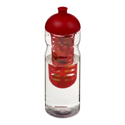 H2O Base® 650 ml sportflaska med kupollock och fruktkolv vit-röd | Inget reklamtryck | Inte tillgängligt | Inte tillgängligt