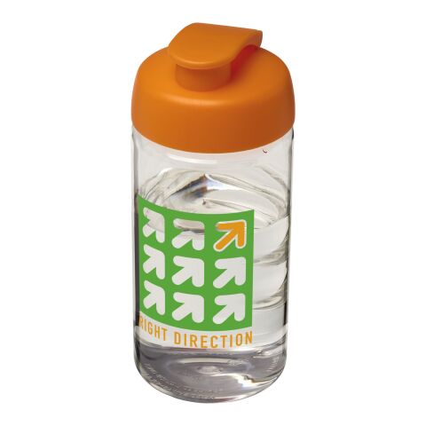 H2O Bop® 500 ml sportflaska med uppfällbart lock vit-orange | Inget reklamtryck | Inte tillgängligt | Inte tillgängligt