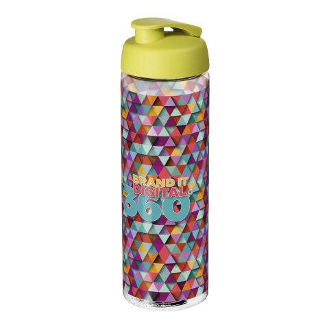 H2O Treble 850 ml sportflaska med uppfällbart lock Vit-Limegrön | Inget reklamtryck | Inte tillgängligt | Inte tillgängligt
