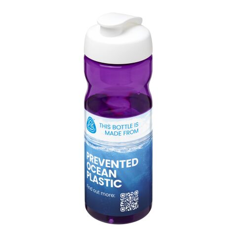 H2O Eco 650 ml sportflaska med uppfällbart lock lila-vit | Inget reklamtryck | Inte tillgängligt | Inte tillgängligt