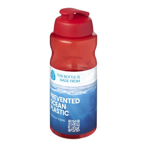 H2O Active® Eco Big Base 1-liters sportflaska med uppfällbart lock röd-röd | Inget reklamtryck | Inte tillgängligt | Inte tillgängligt