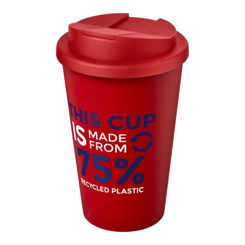 Americano® Eco 350 ml termosmugg av återvunnet material med spillsäkert lock Röd