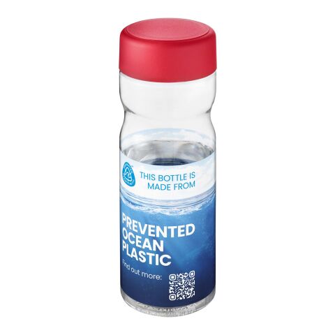 H2O Eco Base 650 ml screw cap water bottle Vit-Röd