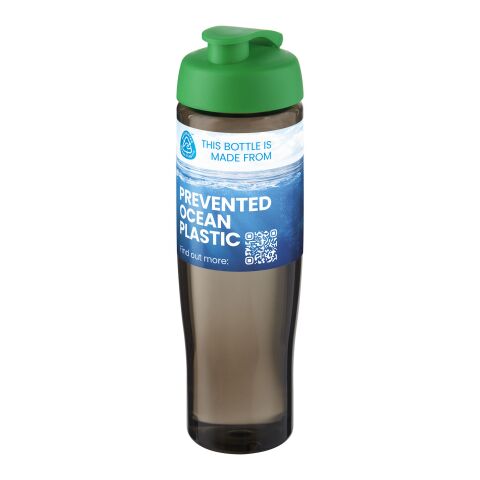 H2O Active® Eco Tempo 700 ml sportflaska med uppfällbart lock Grön-Heather Charcoal | Inget reklamtryck | Inte tillgängligt | Inte tillgängligt