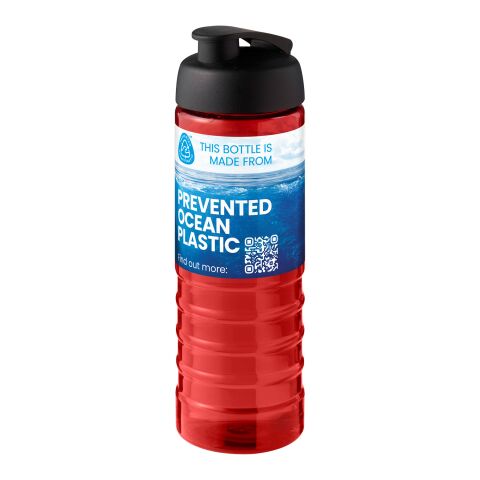 H2O Active® Eco Treble 750 ml sportflaska med uppfällbart lock Röd-Svart