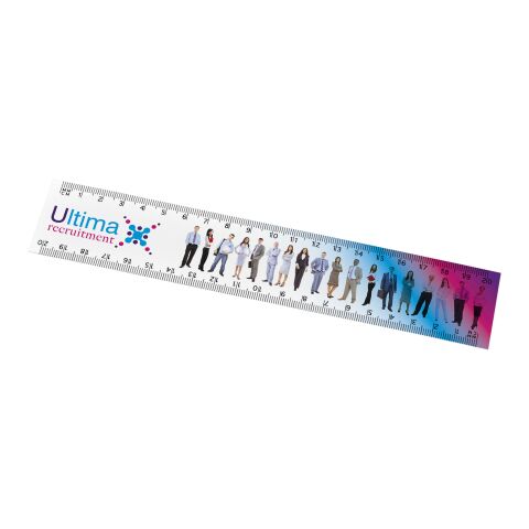 Arc 20 cm flexibel linjal Vit | 1-färgat Litografi | baksidan | 210 mm x 40 mm