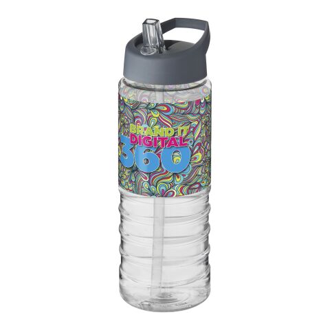 H2O Treble 750 ml sportflaska med piplock Transparent-Stormgrå | Inget reklamtryck | Inte tillgängligt | Inte tillgängligt