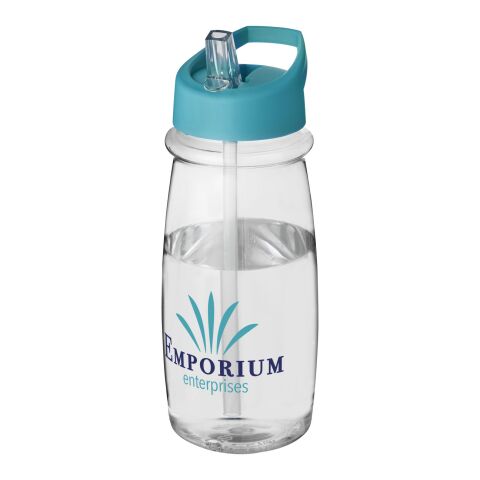 H2O Pulse 600 ml sportflaska med piplock vit-aquablå | Inget reklamtryck | Inte tillgängligt | Inte tillgängligt