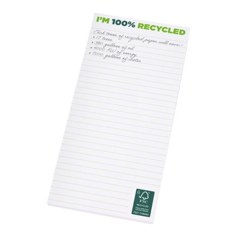 Desk-Mate® 1/3 A4-anteckningsblock med återvunnet papper vit | 25 pages | Inget reklamtryck | Inte tillgängligt | Inte tillgängligt