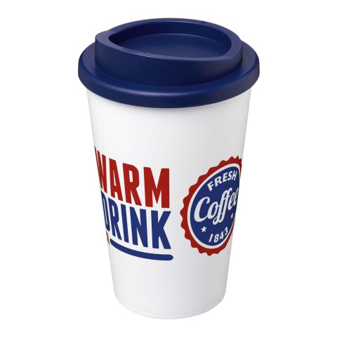 Americano® 350 ml isolerad termos Blå-Vit | 1-färgat Skärmtryck | runt | 228 mm x 73 mm
