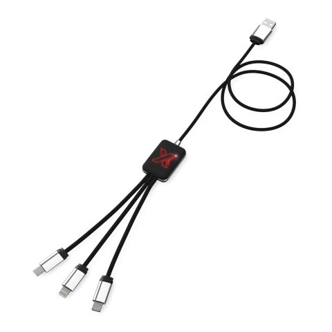 SCX.design C17 lättanvänd light-up kabel Standard | Röd-Svart | Inget reklamtryck | Inte tillgängligt | Inte tillgängligt
