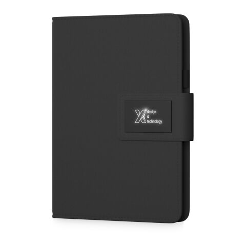 SCX.design O16 light-up A5-anteckningsbok med powerbank Standard | Svart | Inget reklamtryck | Inte tillgängligt | Inte tillgängligt
