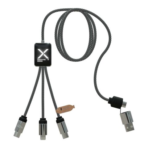 SCX.design C33 Type-C-laddningssladd på 60 W med dubbelupplyst logotyp  Standard | Svartmelerad | Inget reklamtryck | Inte tillgängligt | Inte tillgängligt
