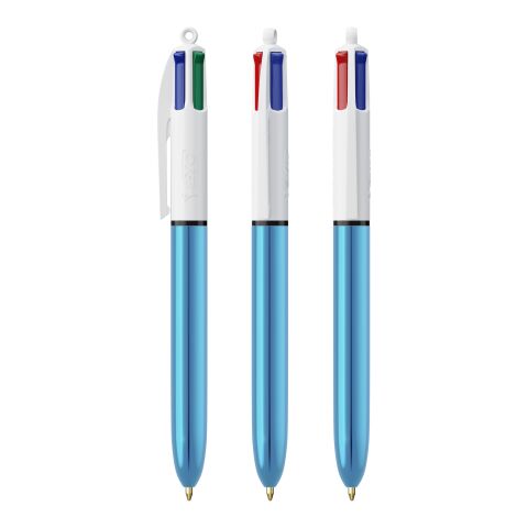 BIC® 4 Colours Shine kulpenna vit-ljusblå | Inte tillgängligt