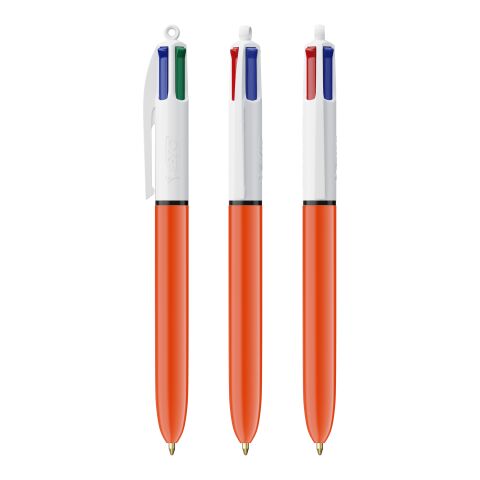 BIC® 4 Colours Fine kulpenna vit-orange | Inget reklamtryck | Inte tillgängligt | Inte tillgängligt