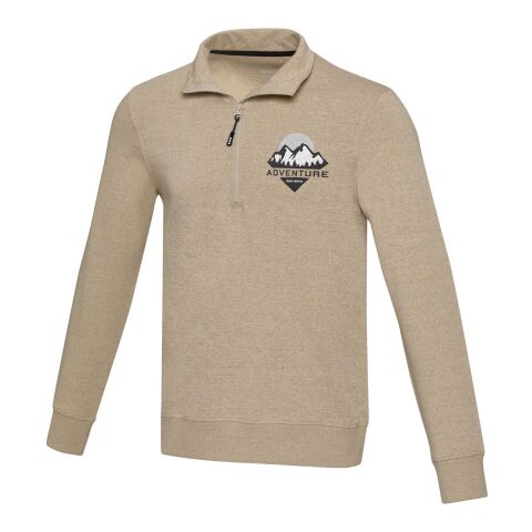 Tin unisex Aware™ tröja med kvartsdragkedja av återvunnet material Standard | Oatmeal | XS | Inget reklamtryck | Inte tillgängligt | Inte tillgängligt | Inte tillgängligt