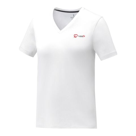 Somoto kortärmad V-ringad t-shirt till dam