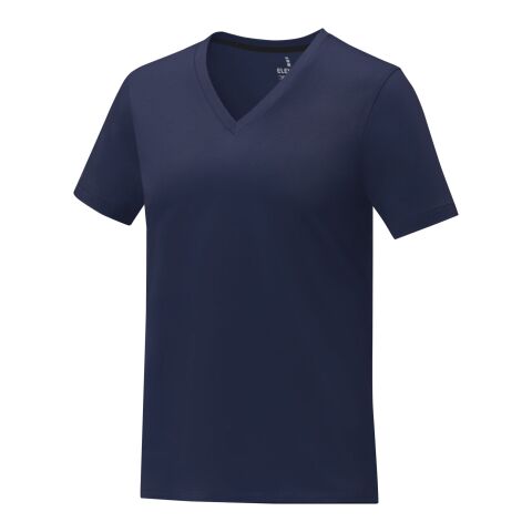 Somoto kortärmad V-ringad t-shirt till dam Standard | marinblå | XS | Inget reklamtryck | Inte tillgängligt | Inte tillgängligt | Inte tillgängligt