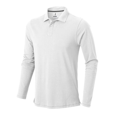 Oakville Langarm Poloshirt Standard | vit | S | Inget reklamtryck | Inte tillgängligt | Inte tillgängligt | Inte tillgängligt
