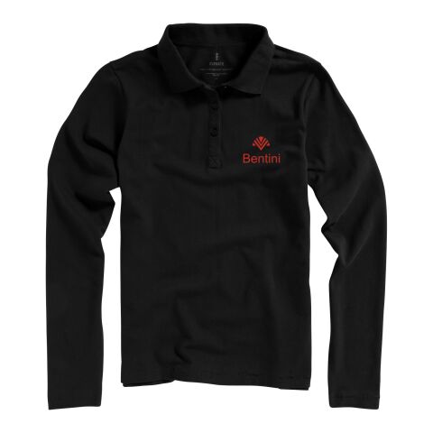 Oakville Damen Langarm Poloshirt Standard | Svart | XL | Inget reklamtryck | Inte tillgängligt | Inte tillgängligt | Inte tillgängligt