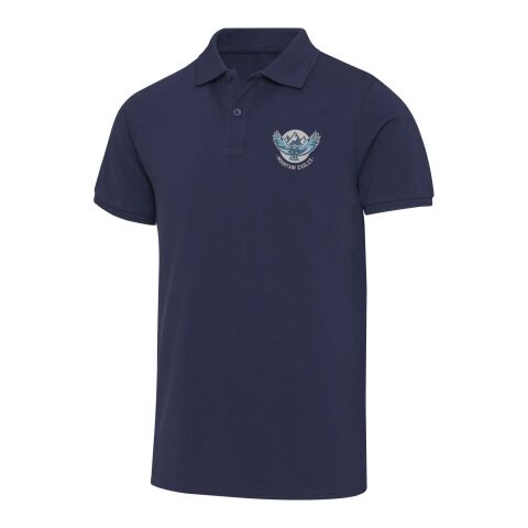 Beryl 220 g/m² kortärmad unisex-pikétröja av återvunnet ekologiskt OCS-material Marinblå | M