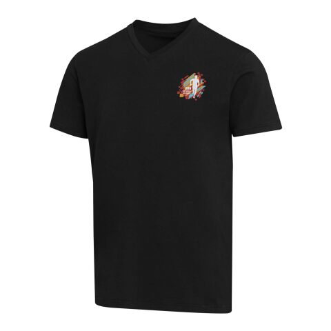 Balfour 200 g/m² kortärmad v-ringad unisex-T-shirt av ekologiskt OCS-material Svart | 3XL