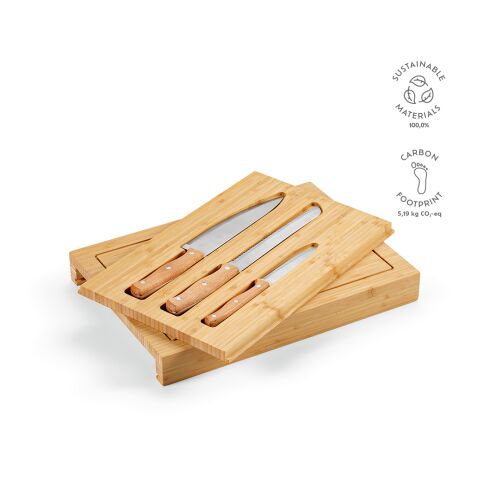 Brancusi Bamboeplank 4 stuks Beige | Inget reklamtryck