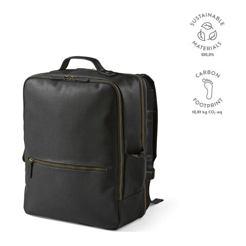 Parijs Rugzak 20L gerecycled leer Svart | Inget reklamtryck