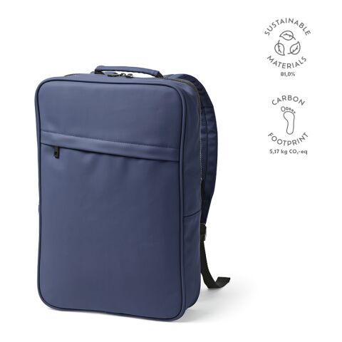 Amsterdam Rugzak 16L Gerecycled PU Blå | Inget reklamtryck