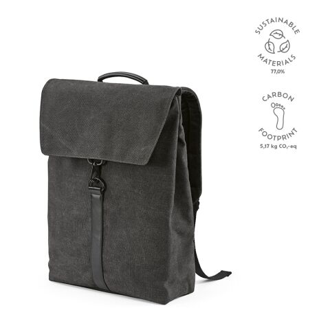 Rugzak Praag 25L Gerecycled Katoen Svart | Inget reklamtryck