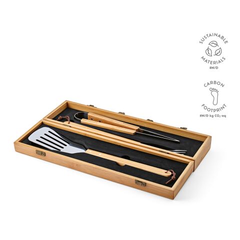 Turner Barbecue Set Bamboe Beige | Inget reklamtryck