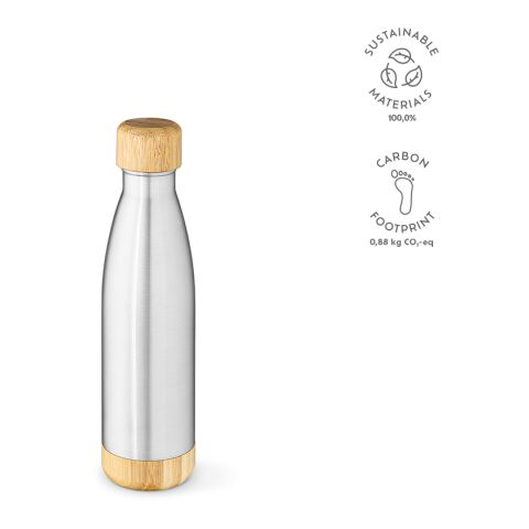 Rio Grande-fles gerecycled roestvrij staal 530 ml Silver | Inget reklamtryck