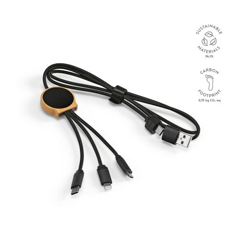 Asimov Kabel rPET 5 in 1 Svart | Inget reklamtryck