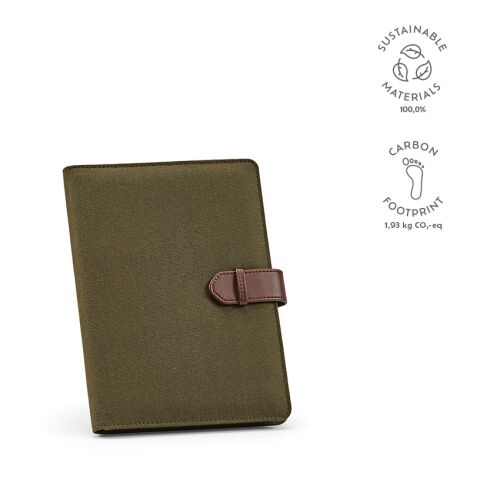 Eliot A4 map rPET 70 g/m olivgrön | Inget reklamtryck
