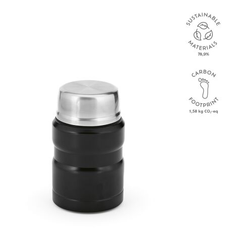 Dali 550 maaltijdfles gerecycled roestvrij staal 570 ml Svart | Inget reklamtryck