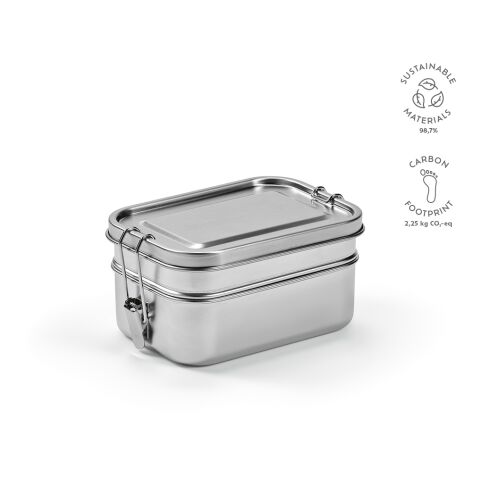 Picasso Lunchbox Gerecycled Roestvrij Staal 1240 ml Silver | Inget reklamtryck