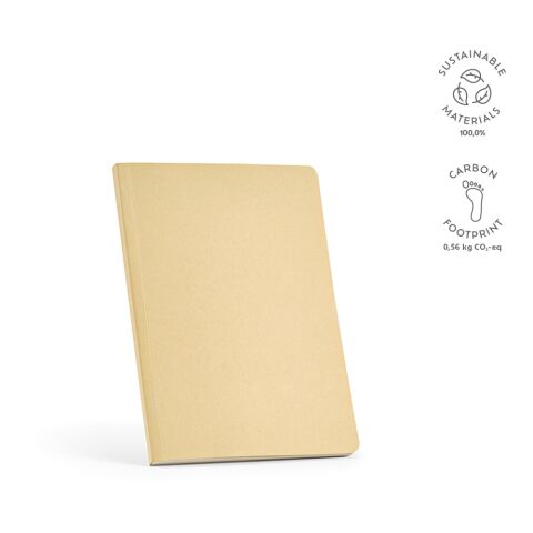 Cervantes notitieboek A5 gerecycled papier 70 g/m Ljusbrun | Inget reklamtryck | A5