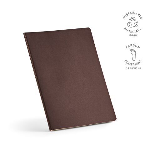 Bronte A4 notitieboek gerecycled papier 70 g/m brun | Inget reklamtryck