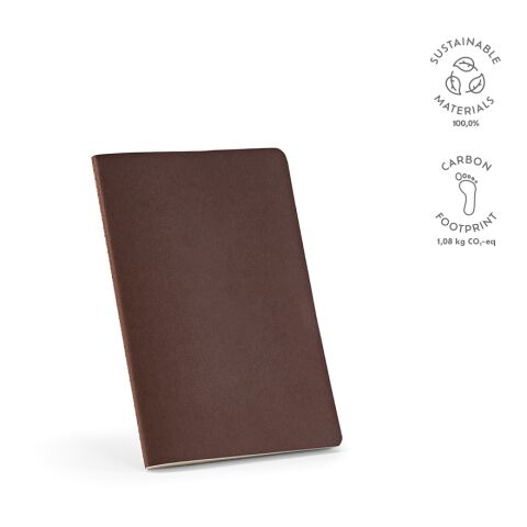 Bronte A5 notitieboek gerecycled papier 70 g/m brun | Inget reklamtryck