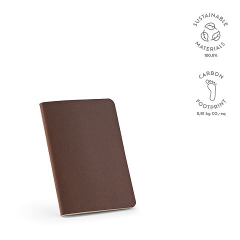 Bronte A6 notitieboek gerecycled papier 70 g/m brun | Inget reklamtryck