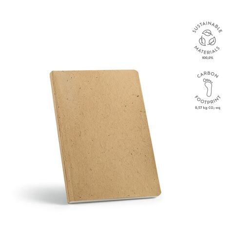 Fitzgerald notitieboek A5 gerecycled papier 80 grams Ljusbrun | Inget reklamtryck | A5