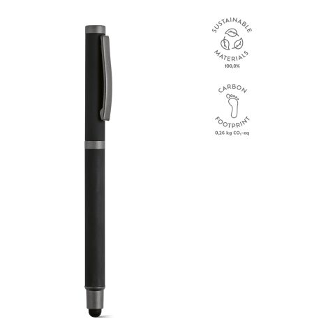 Woolf Pen Gerecycled Roestvrij Staal Zwarte Inkt Svart | Inget reklamtryck