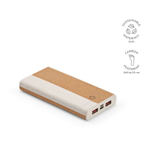 Archimedes Powerbank Batterij 10 000 mAh Beige | Inget reklamtryck