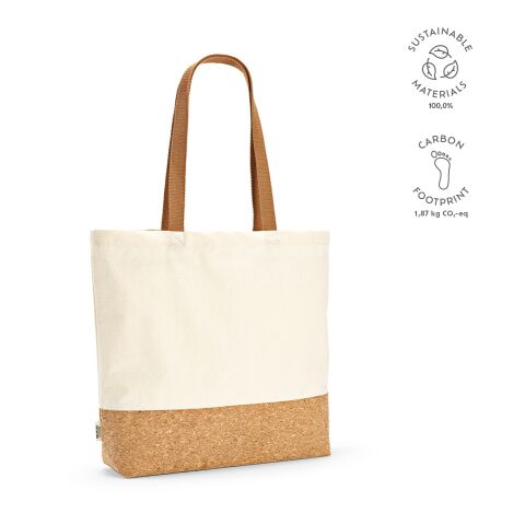 Vinson boodschappentas gerecycled katoen 220 g/m2 Beige | Inget reklamtryck