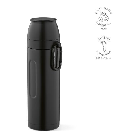 Loire thermos gerecycled roestvrij staal 810 ml Svart | Inget reklamtryck